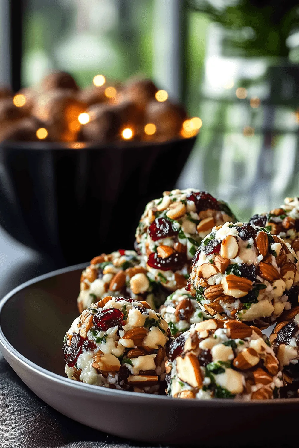 Mini Cranberry Pecan Goat Cheese Balls
