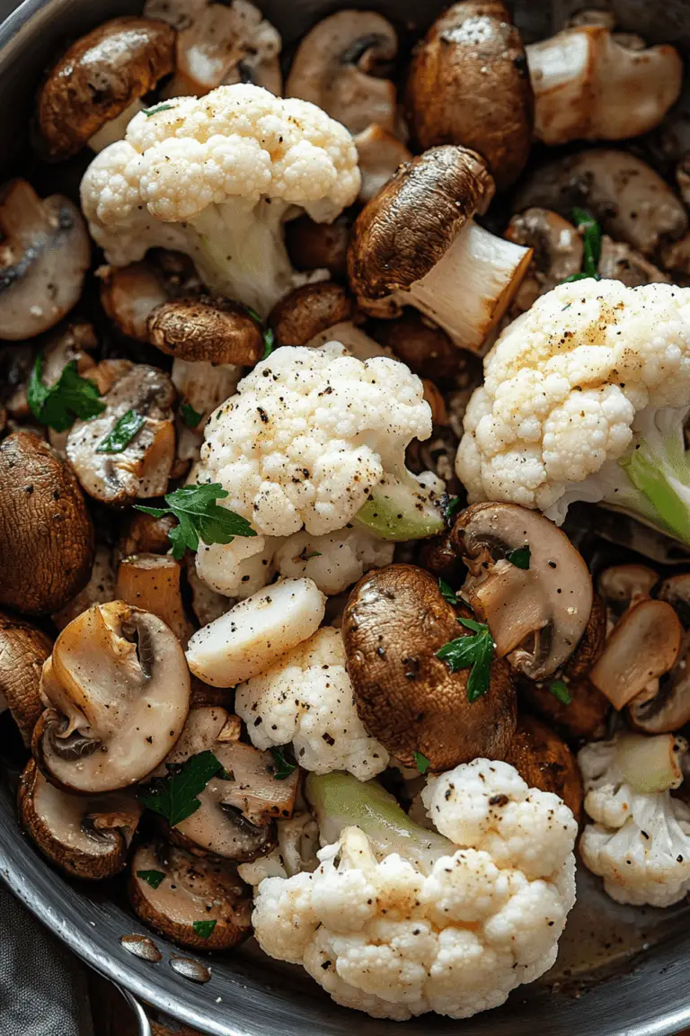 Garlic Cauliflower Mushrooms