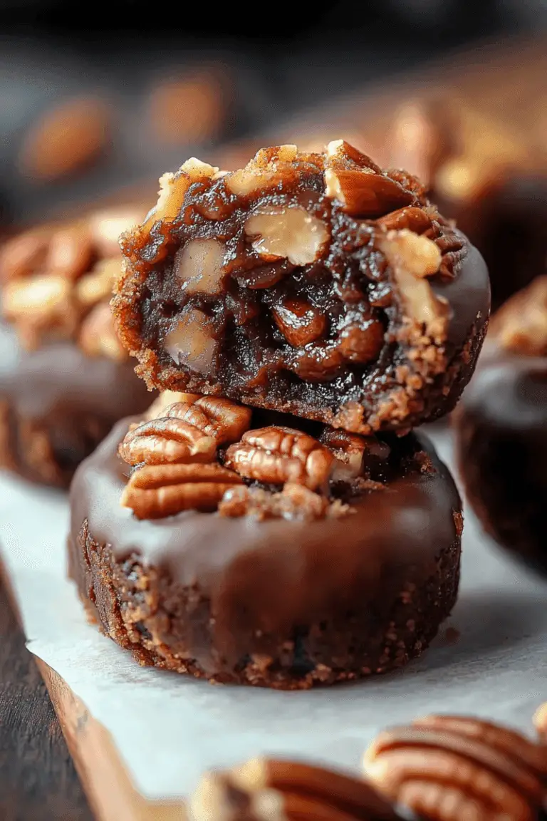 Pecan Pie Brownie Bombs