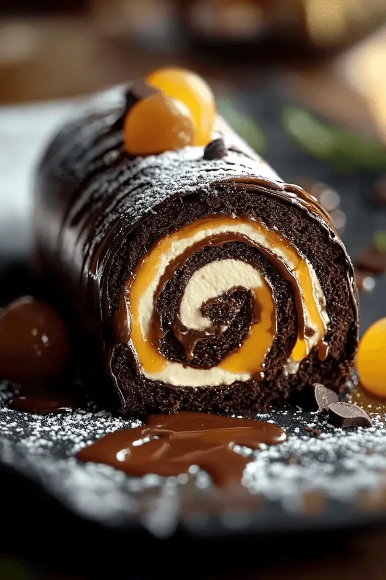 Chocolate Caramel Cream Roll Delight