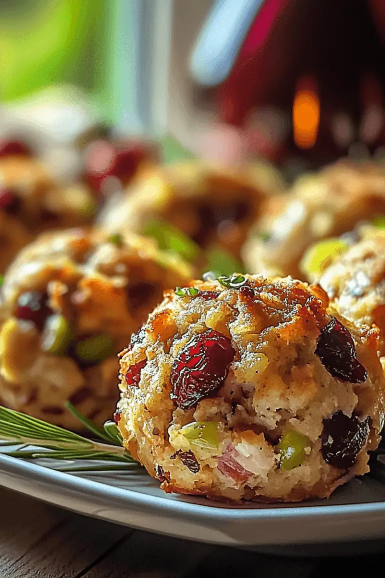 Cranberry & Turkey Stuffing Balls
