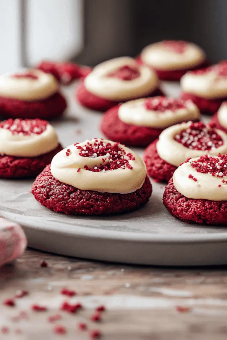 Frosted Red Velvet Cupcake Cookies