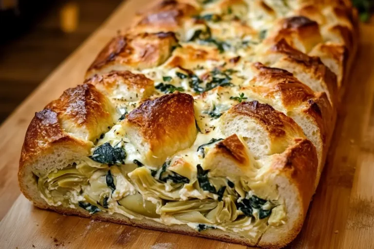 Spinach Artichoke Dip Pull-Apart Bread