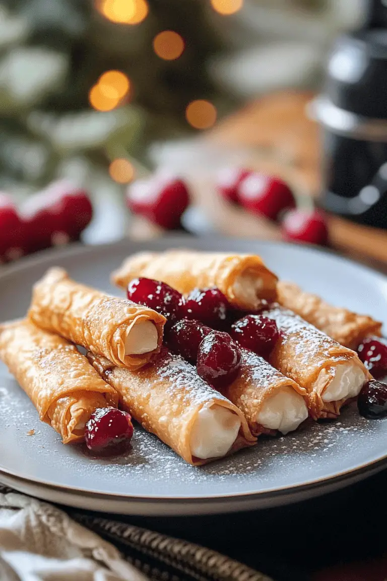 Air Fryer Cherry Cheesecake Egg Rolls
