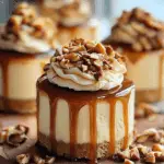 Peanut Butter Caramel Mini Cheesecakes