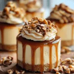 Peanut Butter Caramel Mini Cheesecakes