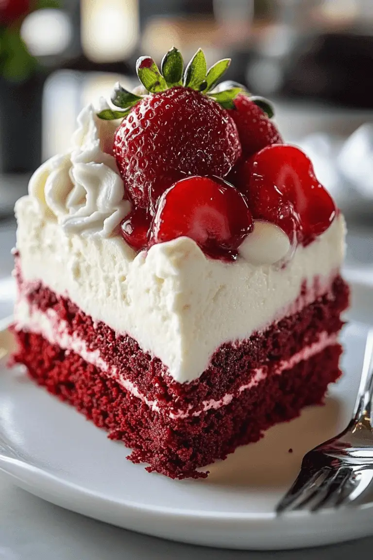 Red Velvet Strawberry Cheesecake