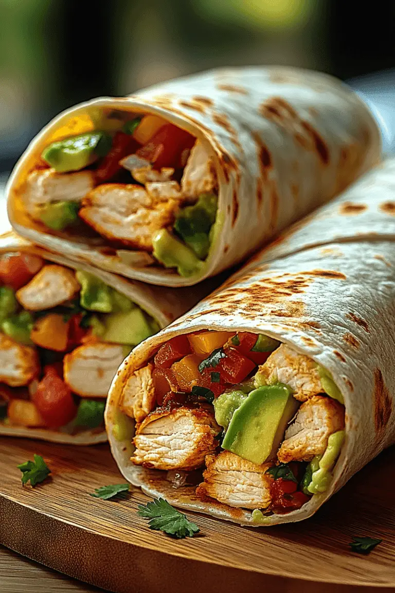 Chicken Avocado Ranch Burritos