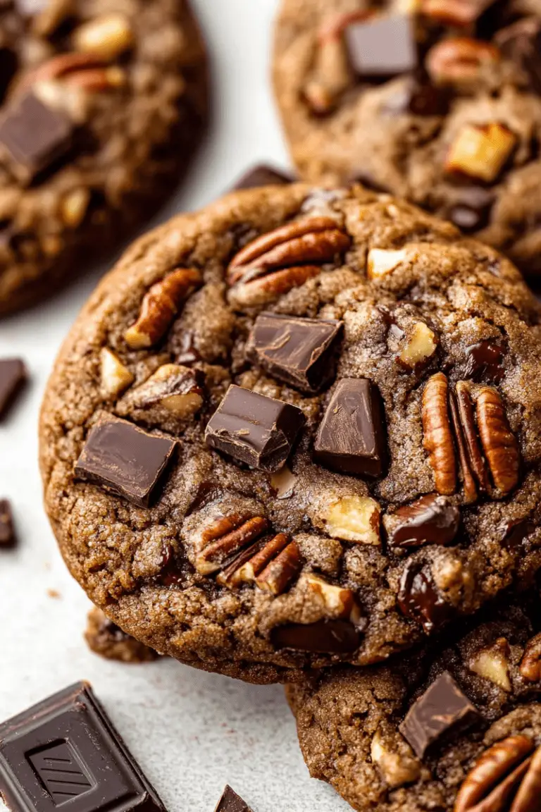 Brown Butter Bourbon Pecan Chocolate Chunk Cookies ðª