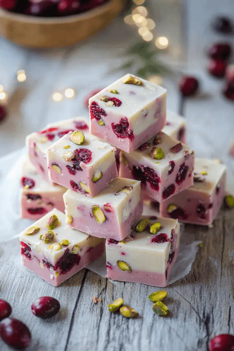 Cranberry Pistachio Fudge
