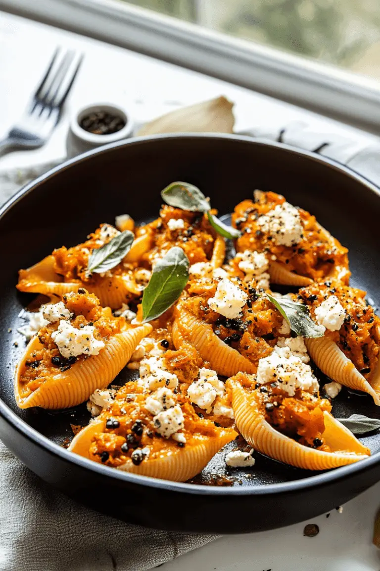 Spicy Pumpkin and Feta Stuffed Shells Recipe