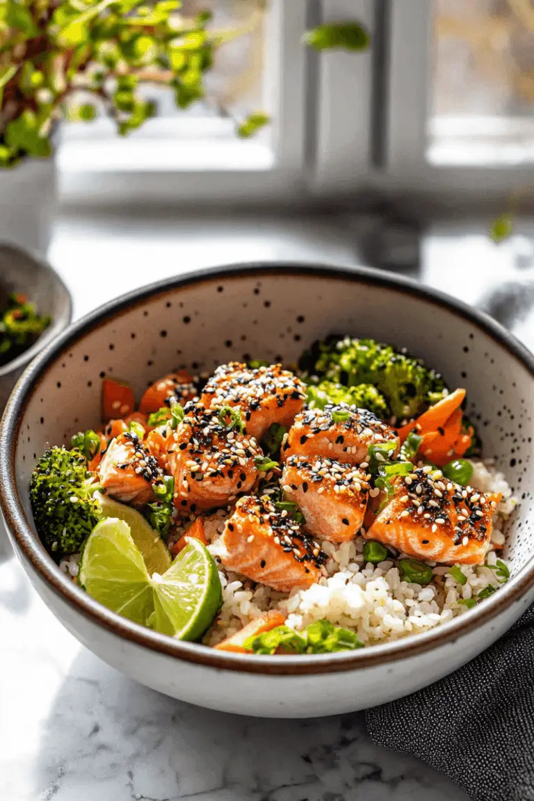 Sesame Crusted Salmon Bowls
