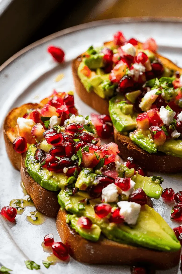 Avocado Toast with Pomegranate Salsa