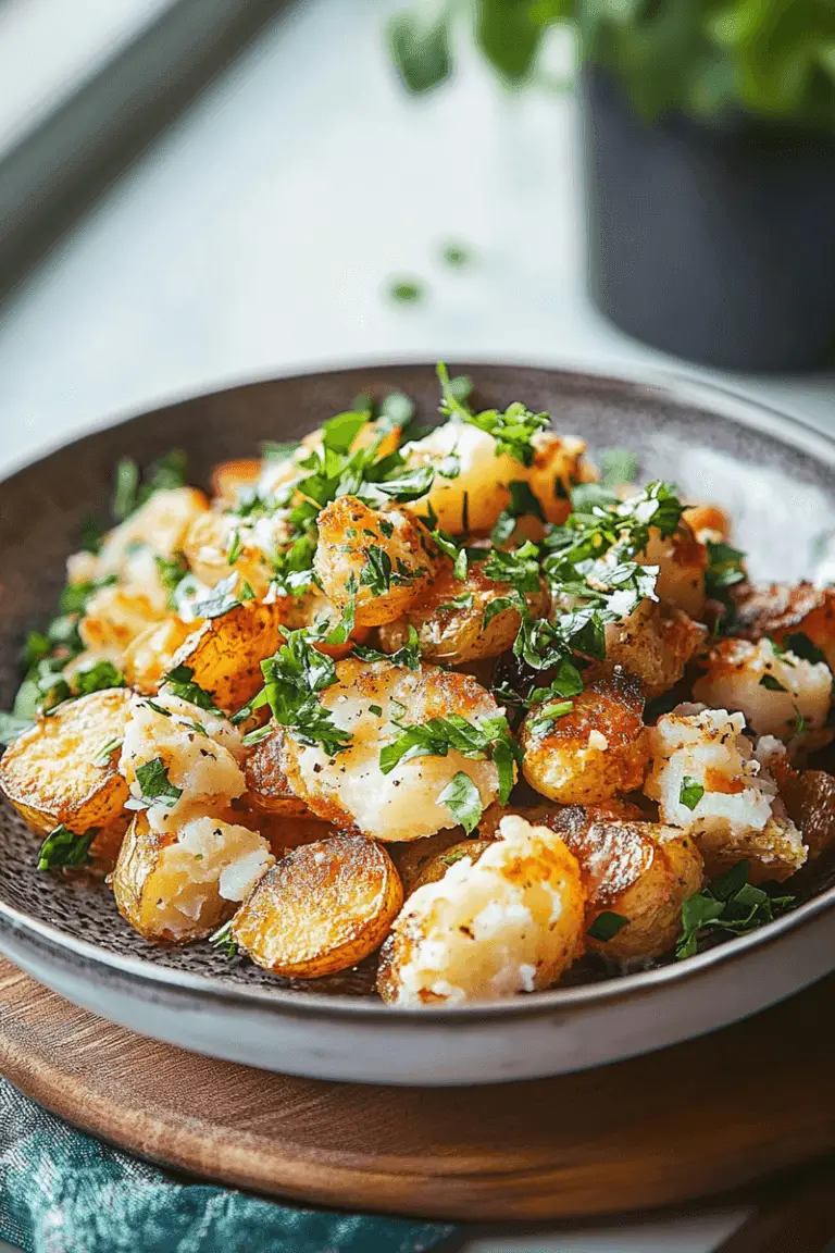 Crispy Smashed Potato Salad