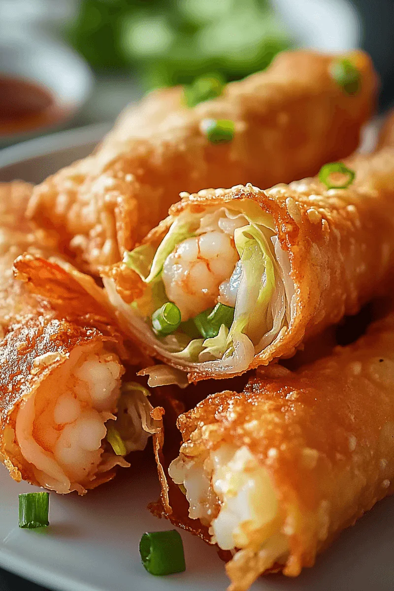 Crispy Shrimp and Cabbage Egg Rolls