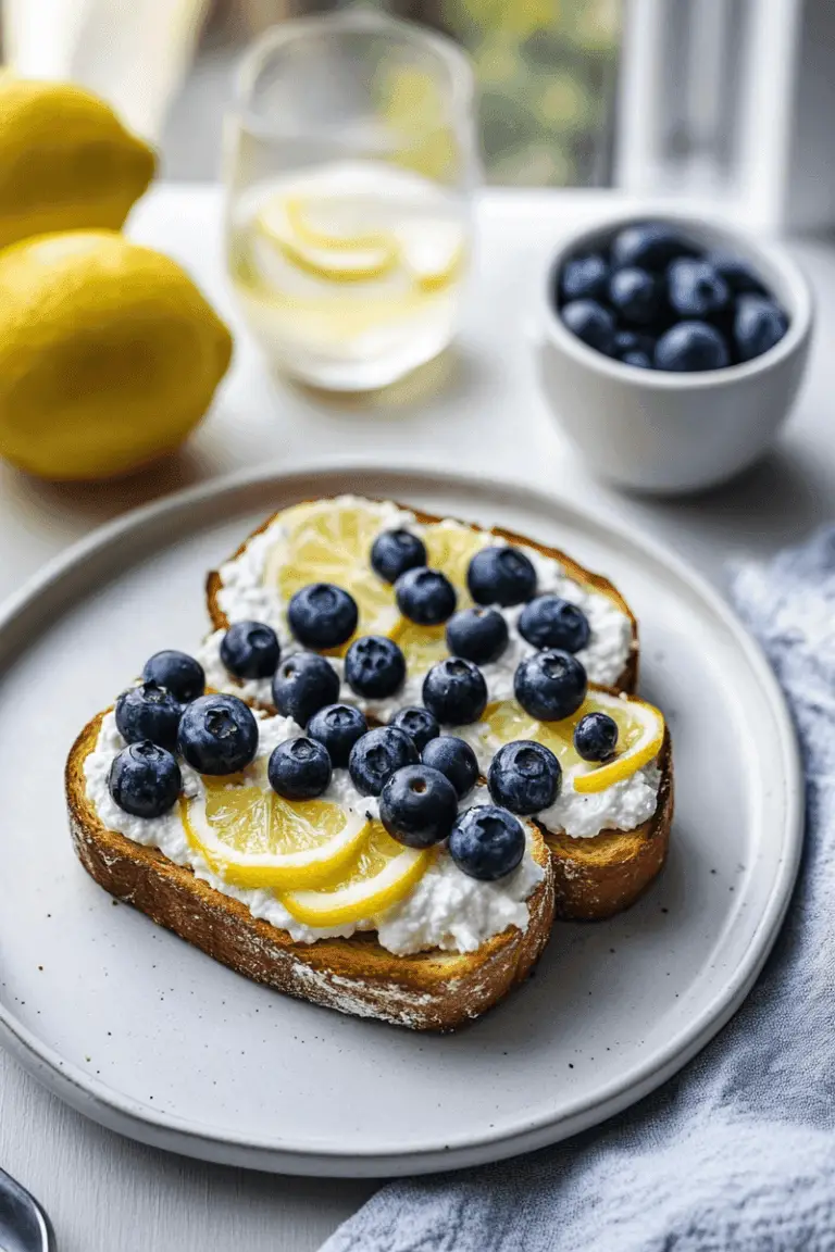 Lemon Blueberry Ricotta Toast