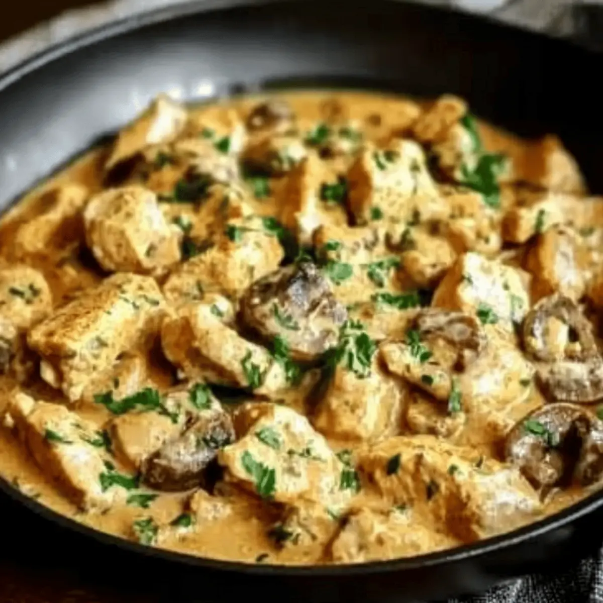 Indulge in Rich Chicken Stroganoff