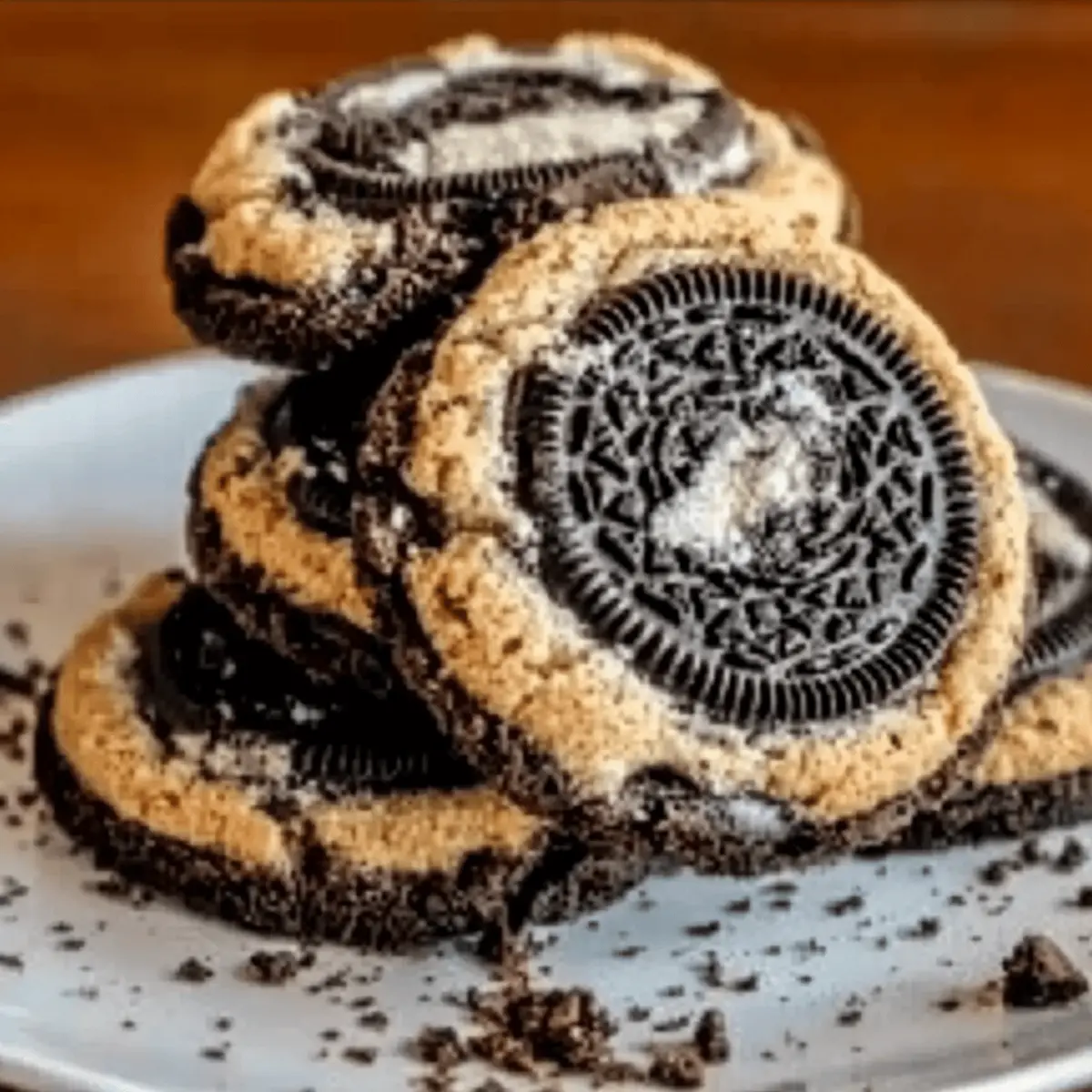 Copycat Crumbl Chocolate Oreo Cookies