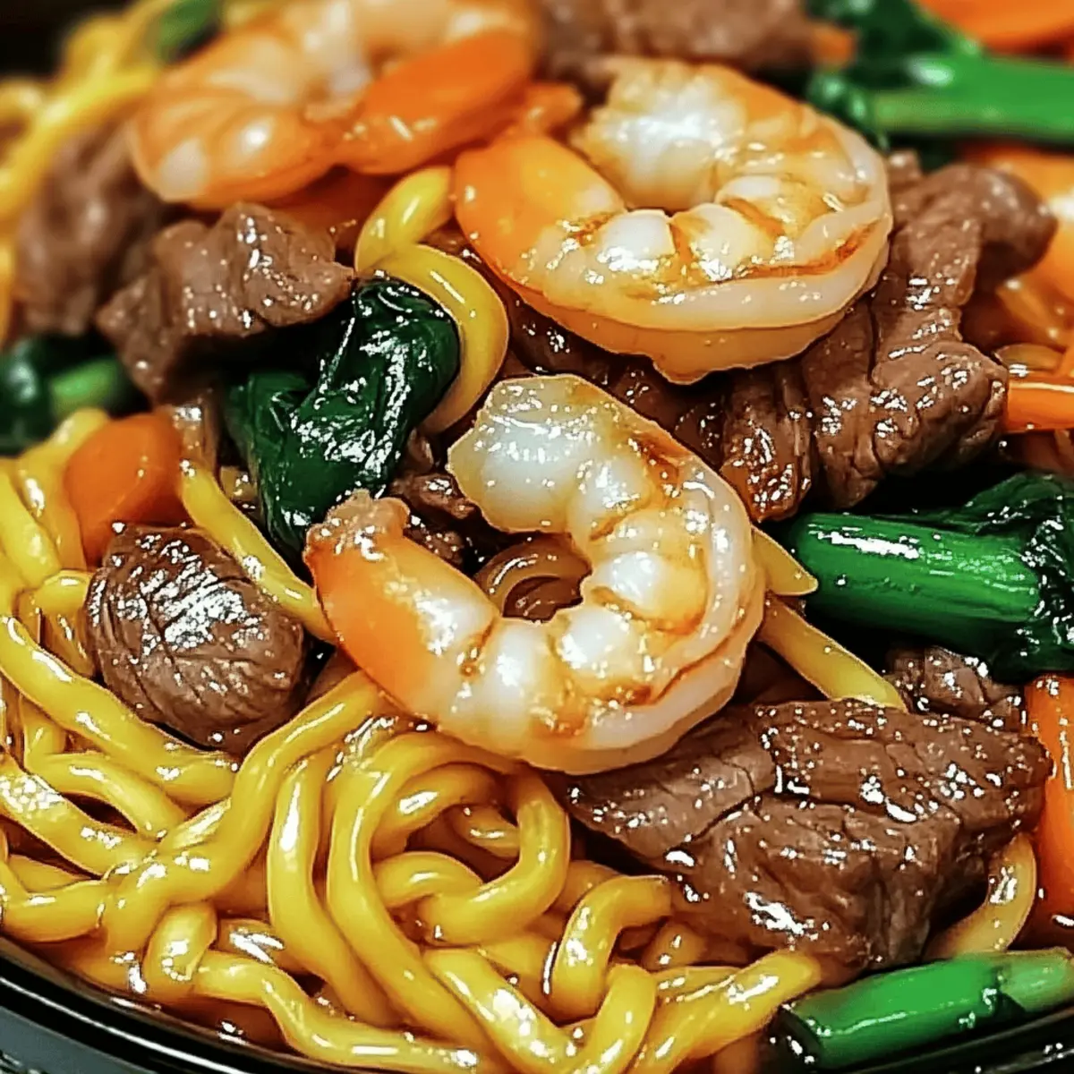 Easy Steak & Shrimp Stir-Fried Noodles