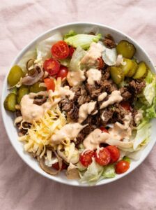 Big Mac Burger Bowls for a Quick Healthy Meal