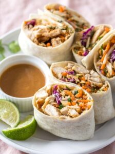 Peanut Chicken Wraps for a Quick Lunch Delight
